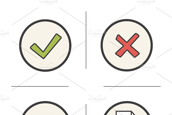 Digital Symbols Icons. Vector