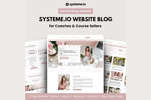 Systeme.io Blush Branding Blog, a Landing Page Template by Hayley's Digital Hub