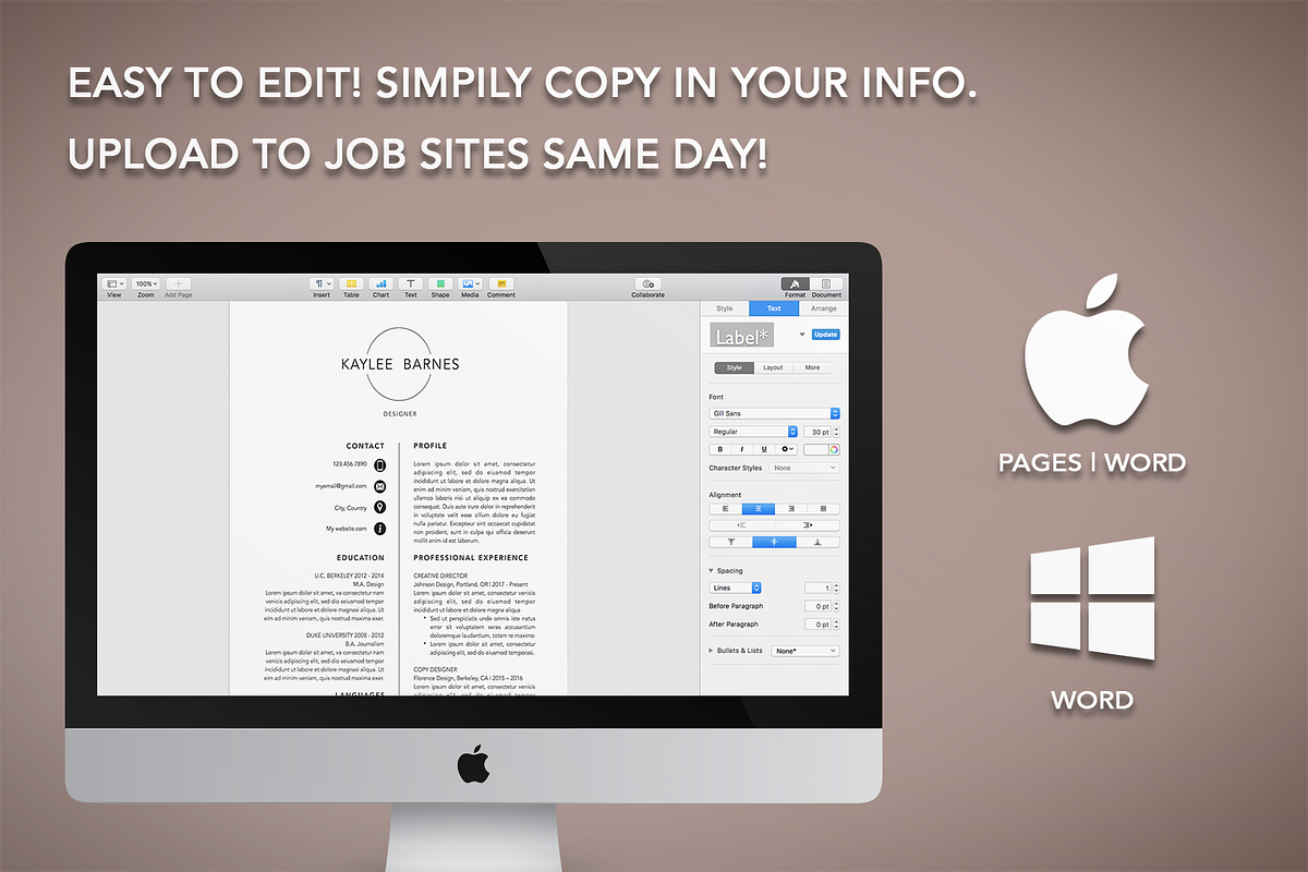 Resume & Cover Letter Template, a Resume Template by The Creative Resume (Photo 8 of 8)