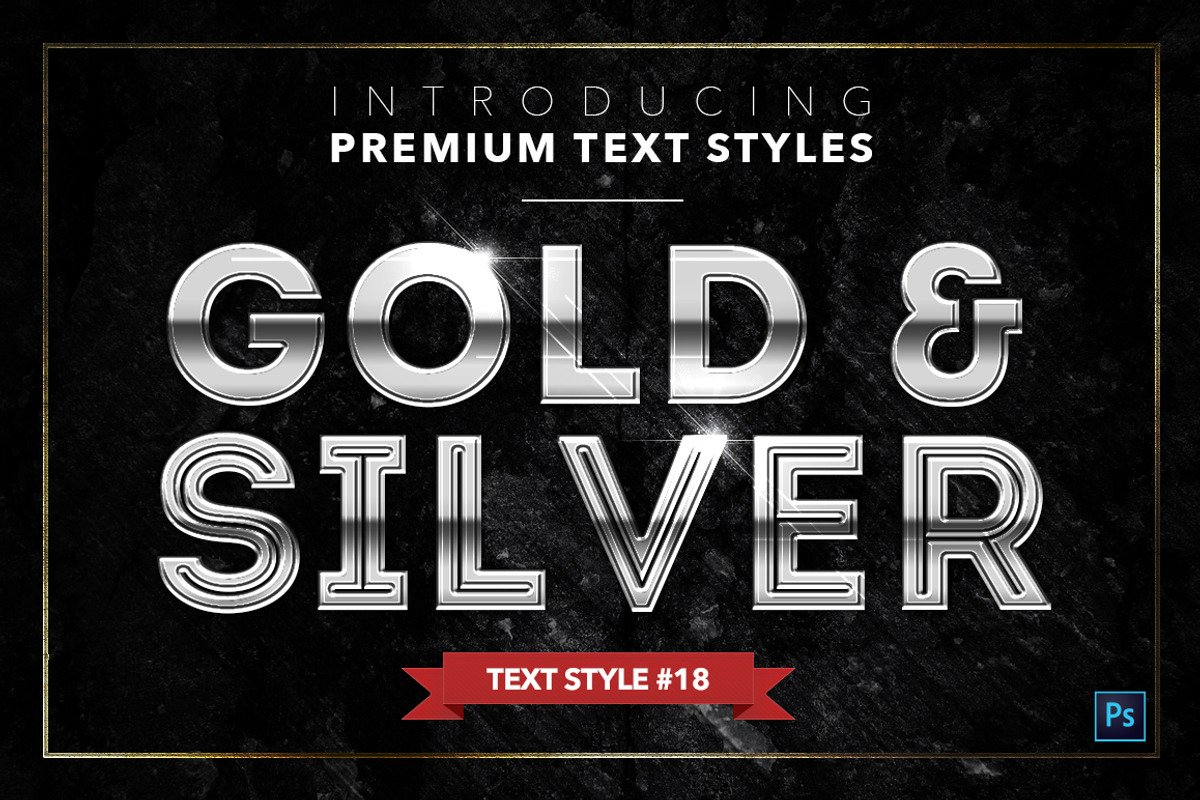 Gold & Silver #6 - 20 Text Styles, a Layer Style Add-On by Jonas Stensgaard (Photo 19 of 23)