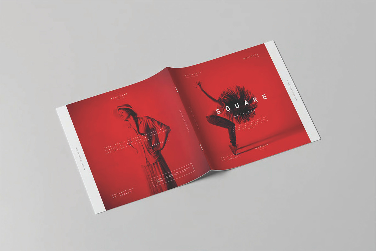 Minimalist Square Brochure Mockup, an Advertising Mockup by DesignRushMarket (Photo 9 of 11)
