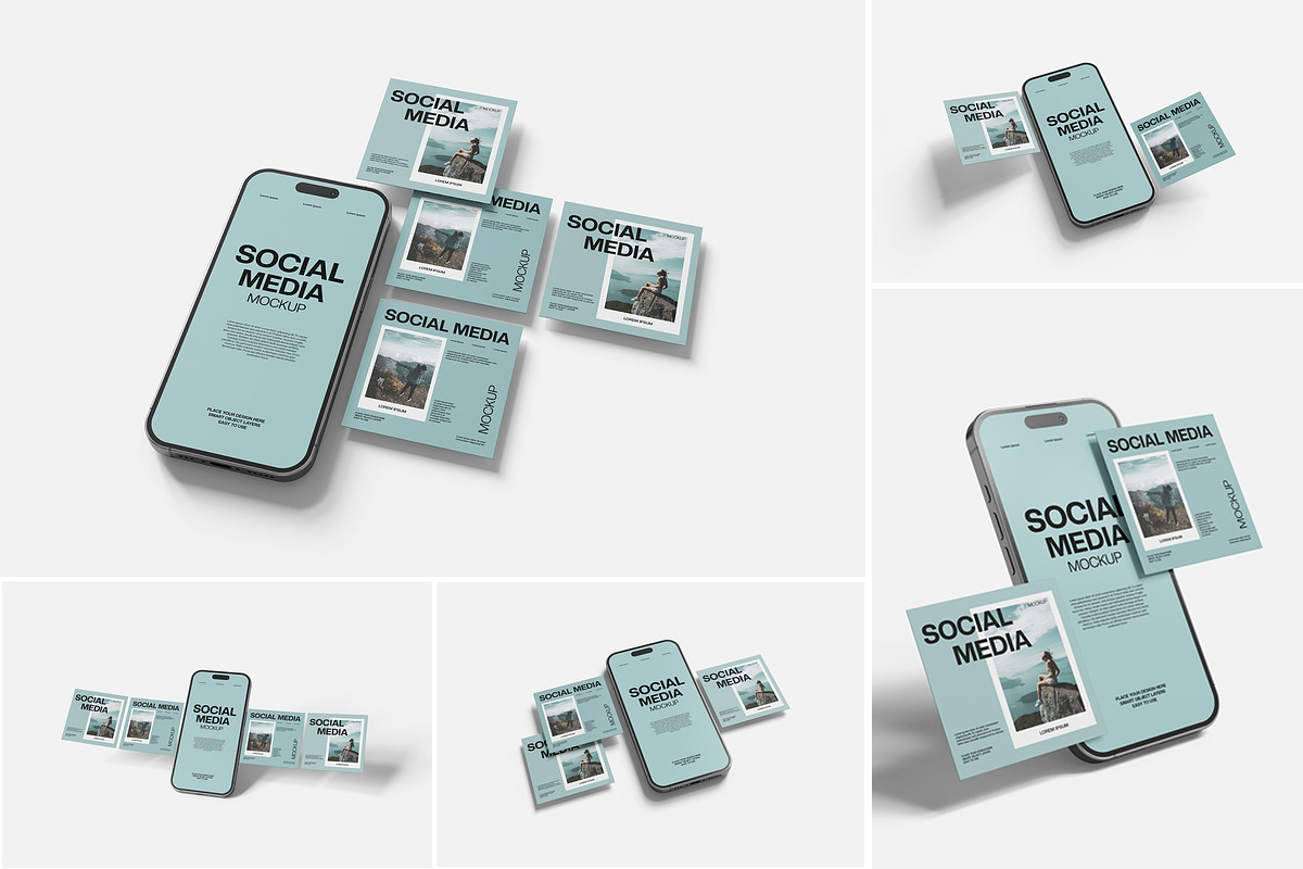 Social Media Mockup, a Product Mockup by Indah (Photo 1 of 6)