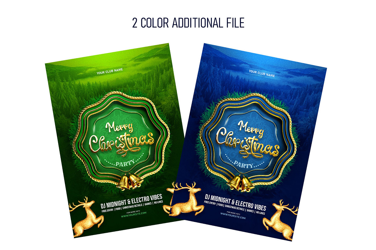 Christmas Party Creative Flyer, a Flyer Template by Black Spade Design (Photo 2 of 2)