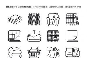 42 Vector Cozy Autumn Outline Icons, an Outline Icon by adenpinkstore