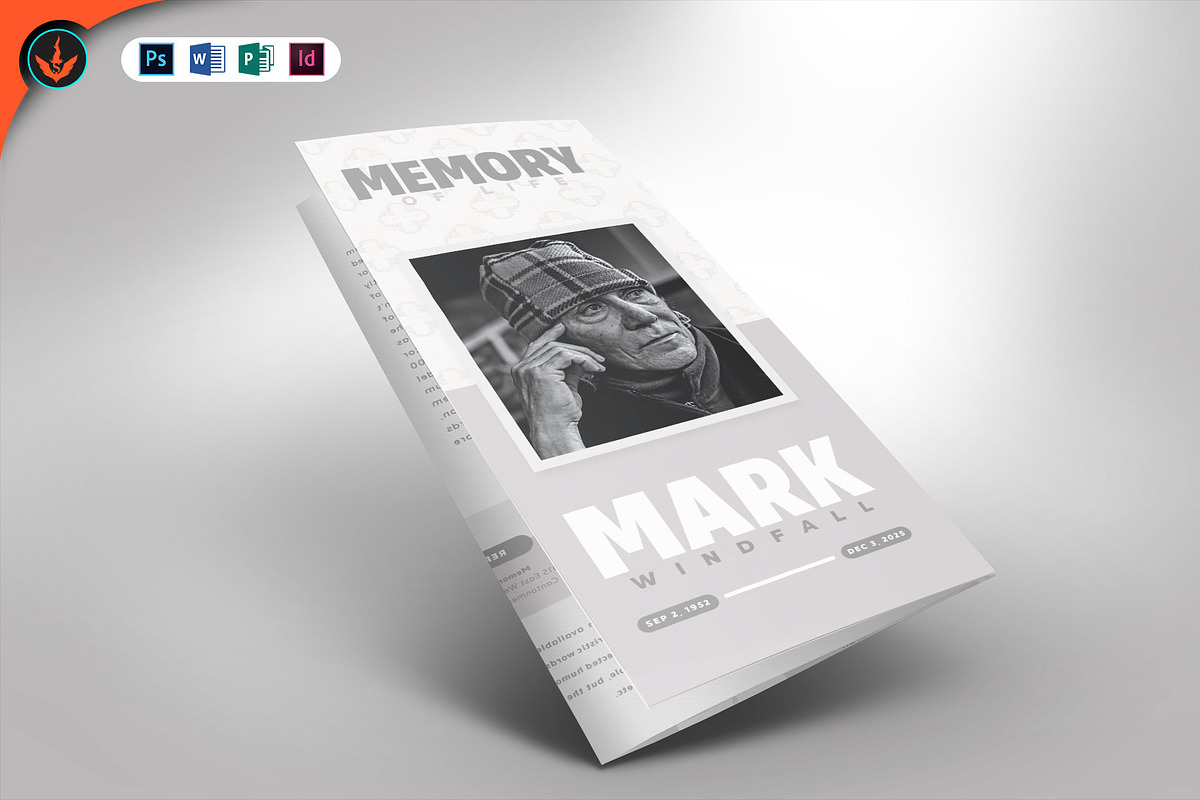 Funeral Program 26 Tri-fold, a Brochure Template by SeraphimChris (Photo 1 of 6)