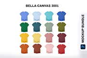 Bella 3001 shirts Mockups Bundle, a Shirt Mockup by creativsupply (Thumbnail 1 of 6)