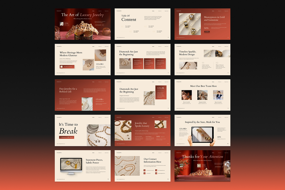 Luxury Jewelry Presentation, a Presentation Template by Annora Studio (Photo 6 of 7)