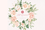 Peach Rose and Eucalyptus Clipart, a Decorative Illustration by ClipArtCharm (Thumbnail 3 of 5)