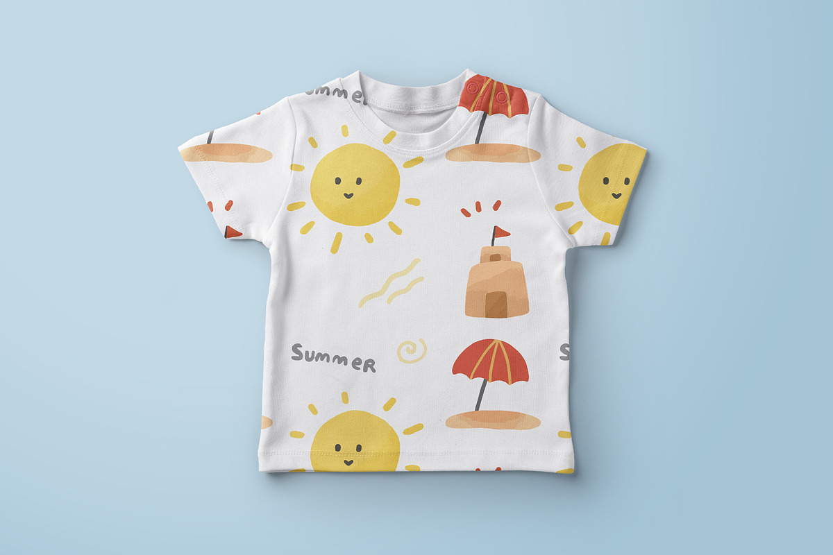 Summer seamless pattern Vol 02, a Pattern Graphic by RizkaNurfazrina (Photo 2 of 7)