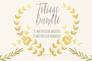 Wreath & branches watercolor, an Illustration by LABFcreations (Thumbnail 8 of 8)