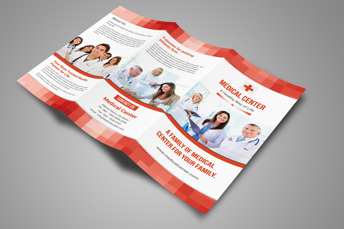 Mosaic Medical Trifold Brochure, a Brochure Template by Creative  designer (Photo 1 of 6)