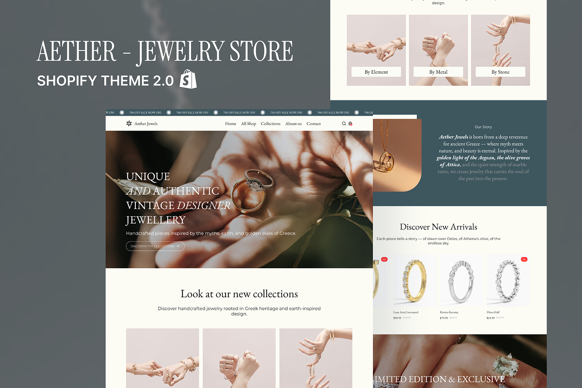 Aether - Shopify Theme for Jewelry preview 5