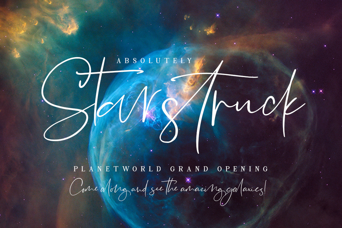 Lightheartedly Signature style font preview 3
