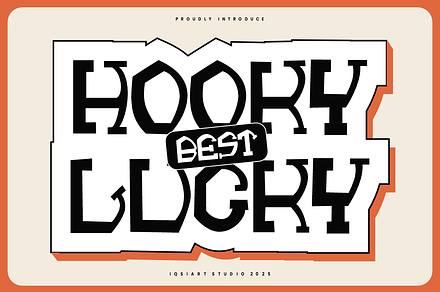 Hooky Lucky - Funny Font, a Slab Serif Font by Iqsiart Studio