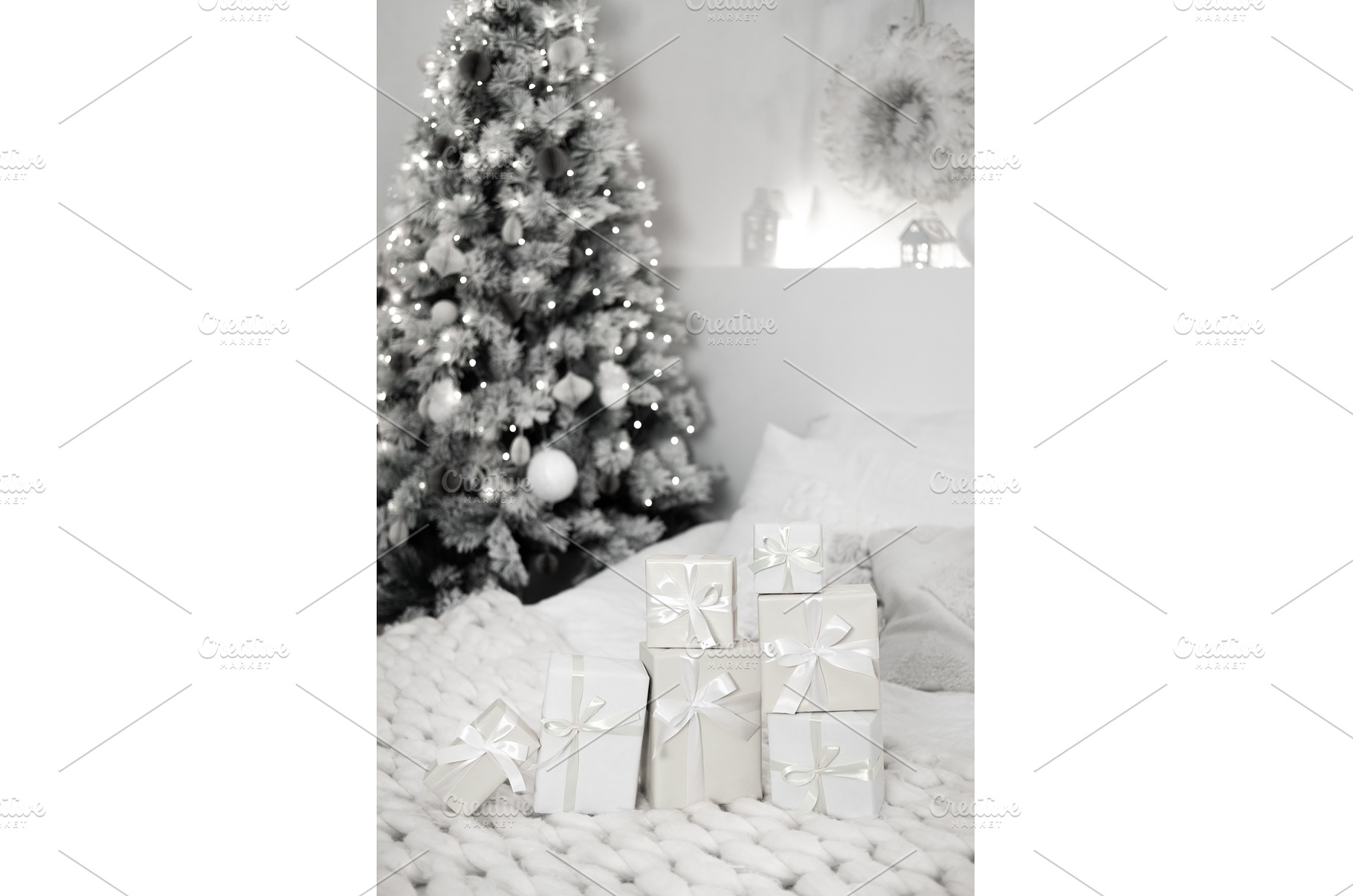 Christmas presents on bed by, a Holiday Photo by Anna Efetova