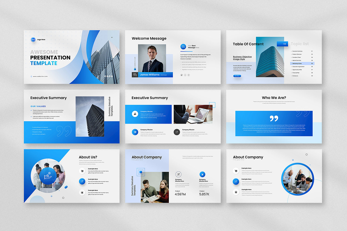 Multipurpose Business Presentation, a Presentation Template by KreateTribe (Photo 6 of 6)