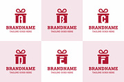 Letter A B C D E F Gift Package Logo, a Branding & Logo Template by Pray Art Design Studio (Thumbnail 1 of 2)