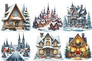 Christmas House Clipart, an Illustration by Designworld (Thumbnail 2 of 5)