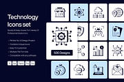 500 Technology Icons, an Outline Icon by Prosymbols (Thumbnail 1 of 18)