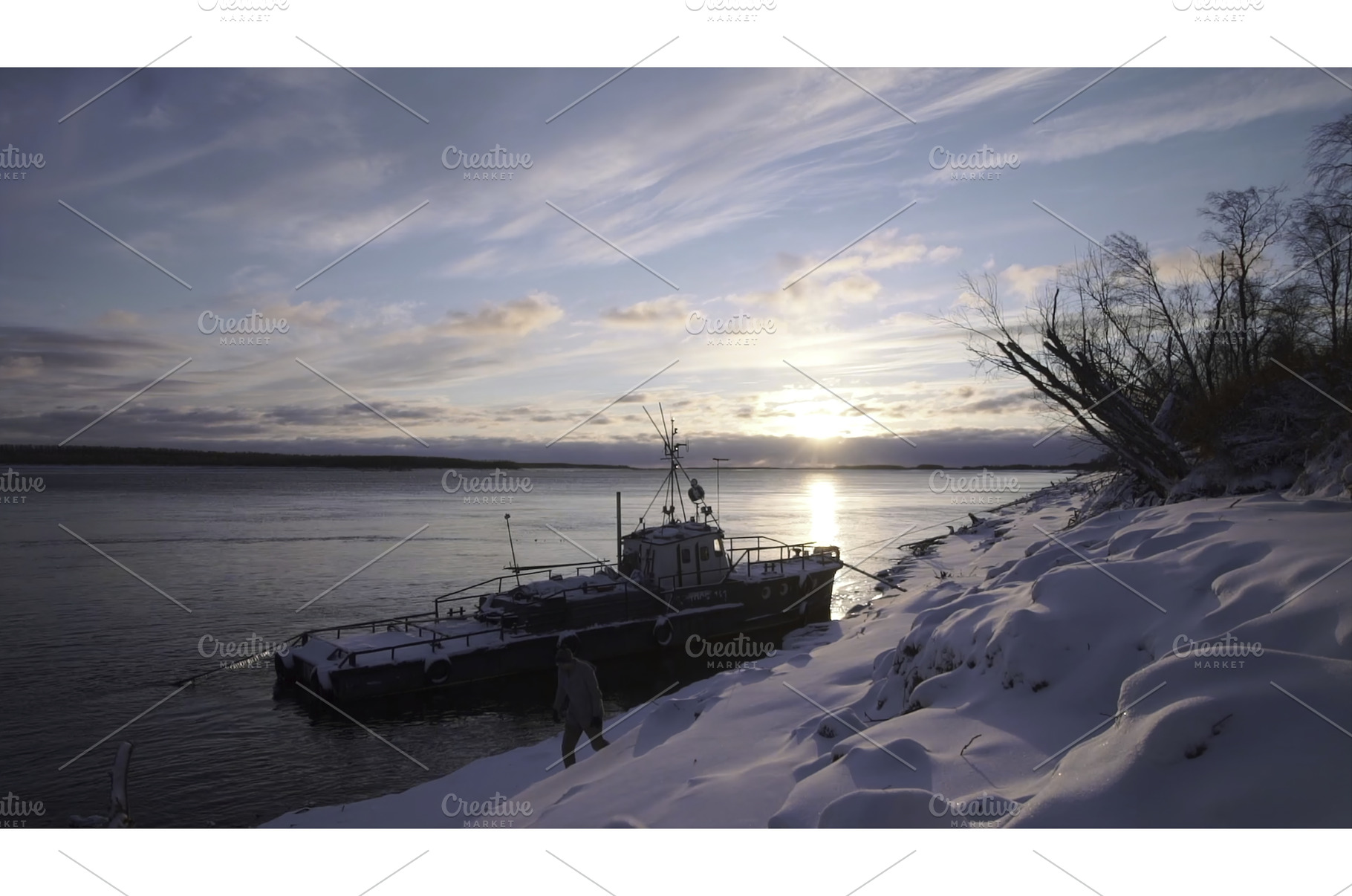Timelapse of beautiful sky at dawn, a Nature Photo by Media Whale Stock