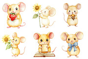 Cartoon Mouse Clipart PNG, an Illustration by SinaCreation (Thumbnail 2 of 5)