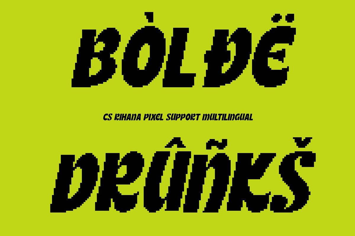 CS Rihana Pixel, a Sans Serif Font by Craft Supply Co. (Photo 7 of 8)
