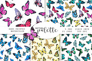 Watercolor Butterfly Seamless Paper, a Pattern Graphic by PatternPalette (Thumbnail 1 of 11)