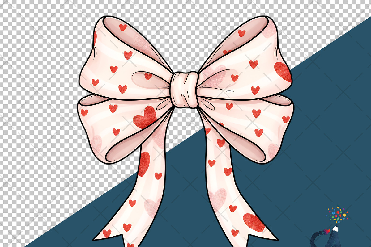 Coquette Valentine Heart Bow Png, an Illustration by Creative Art (Photo 6 of 6)