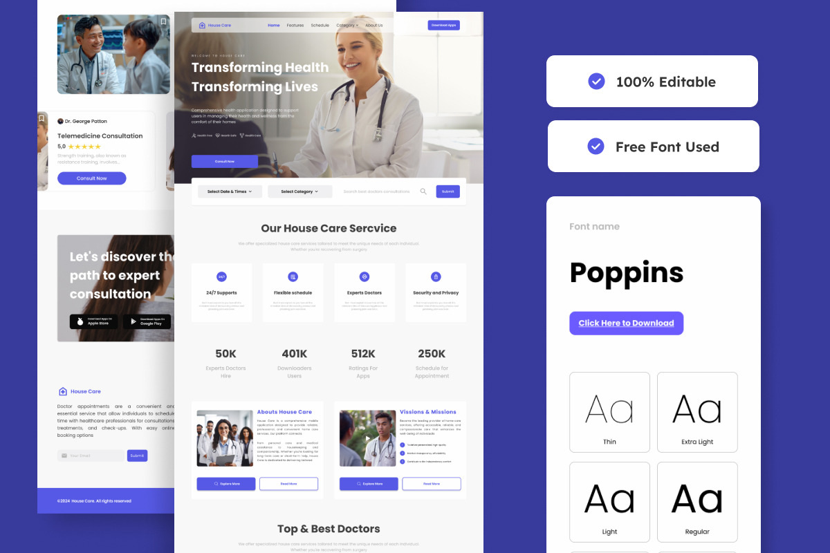 House Care - Responsive Landing, a Landing Page Template by productype1 (Photo 3 of 5)