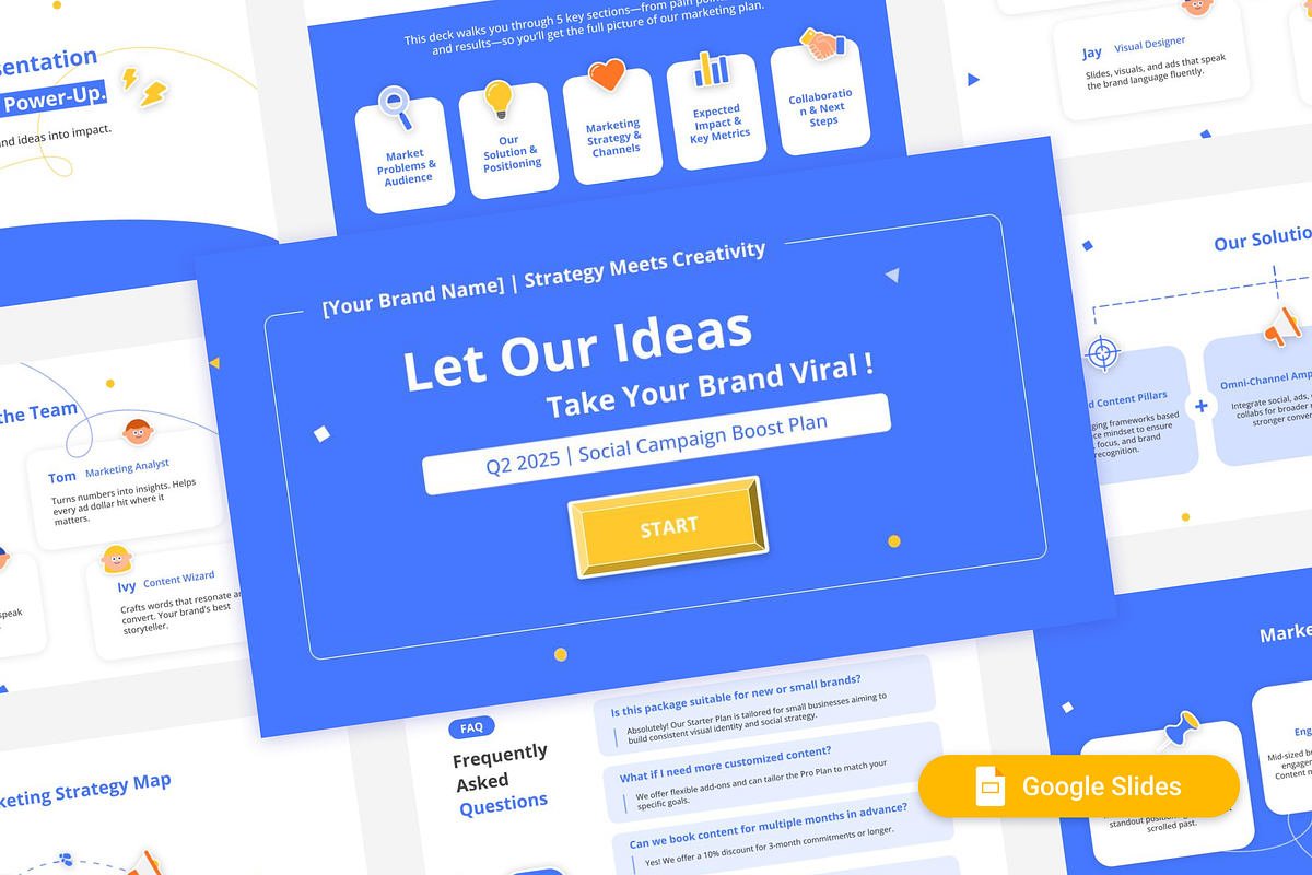 Fun Style Google Slides Template, a Presentation Template by murmur Design (Photo 1 of 5)