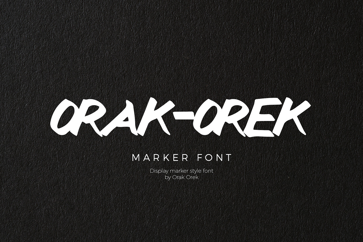Orak-Orek Marker Font, a Font by Orak Orek (Photo 1 of 5)