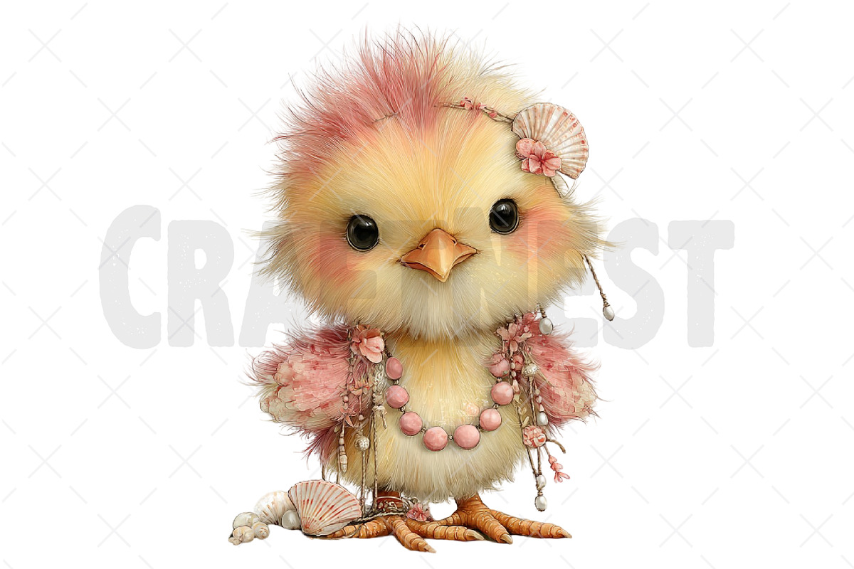 Whimsical Summer Chick Clipart, an Illustration by Craft Nest (Photo 11 of 12)