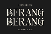 Berang Berang Serif Display Font, a Serif Font by Maryamtype Studio (Thumbnail 1 of 15)