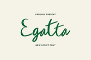 Egatta Script Font, a Script Font by Artiveko (Thumbnail 1 of 10)