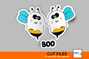 Halloween Boo Bees Bundle 10 Designs, an Illustration by LaserCutano (Thumbnail 3 of 8)