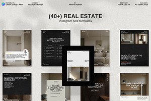 40 Realtor Instagram Canva Templates