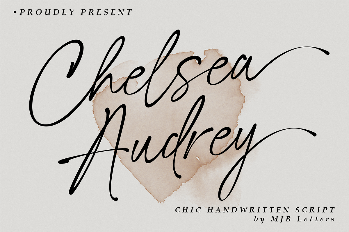 Chelsea Audrey - Handwritten Script, a Script Font by MJB Letters (Photo 1 of 9)