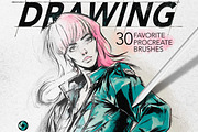 Favorite Drawing Procreate Brushes, a Brush Add-On by Easy Procreate (Thumbnail 1 of 7)