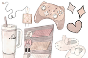 Clean Girl Gaming Clipart PNG, a Technology Illustration by Lenninator Digital (Thumbnail 5 of 8)