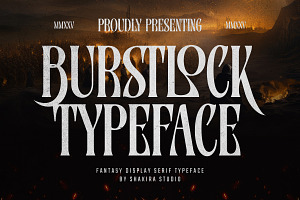 Epic Fantasy Display - Burstlock, a Serif Font by Shakira Studio