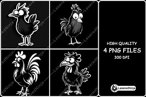 Cute Rooster Chicken Farmyard Animal, a Background Graphic by LaseredNinja