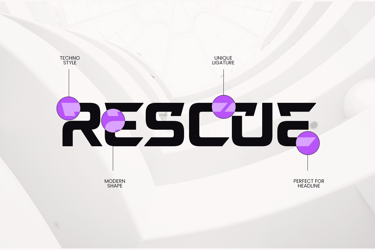 Rascer - Modern Technology Logo Font, a Sans Serif Font by TokoPress (Photo 8 of 12)