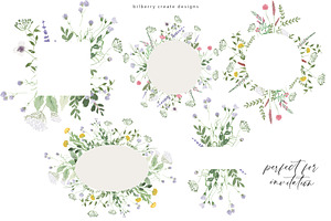 Watercolor Spring Fields Art Set