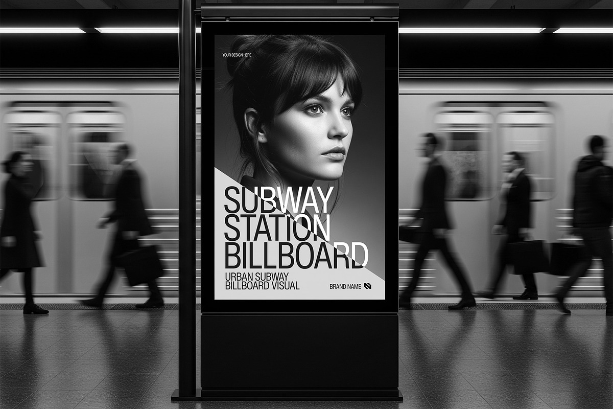 Subway Station Billboard Mockup PSD, a Product Mockup by graphypix (Photo 3 of 4)
