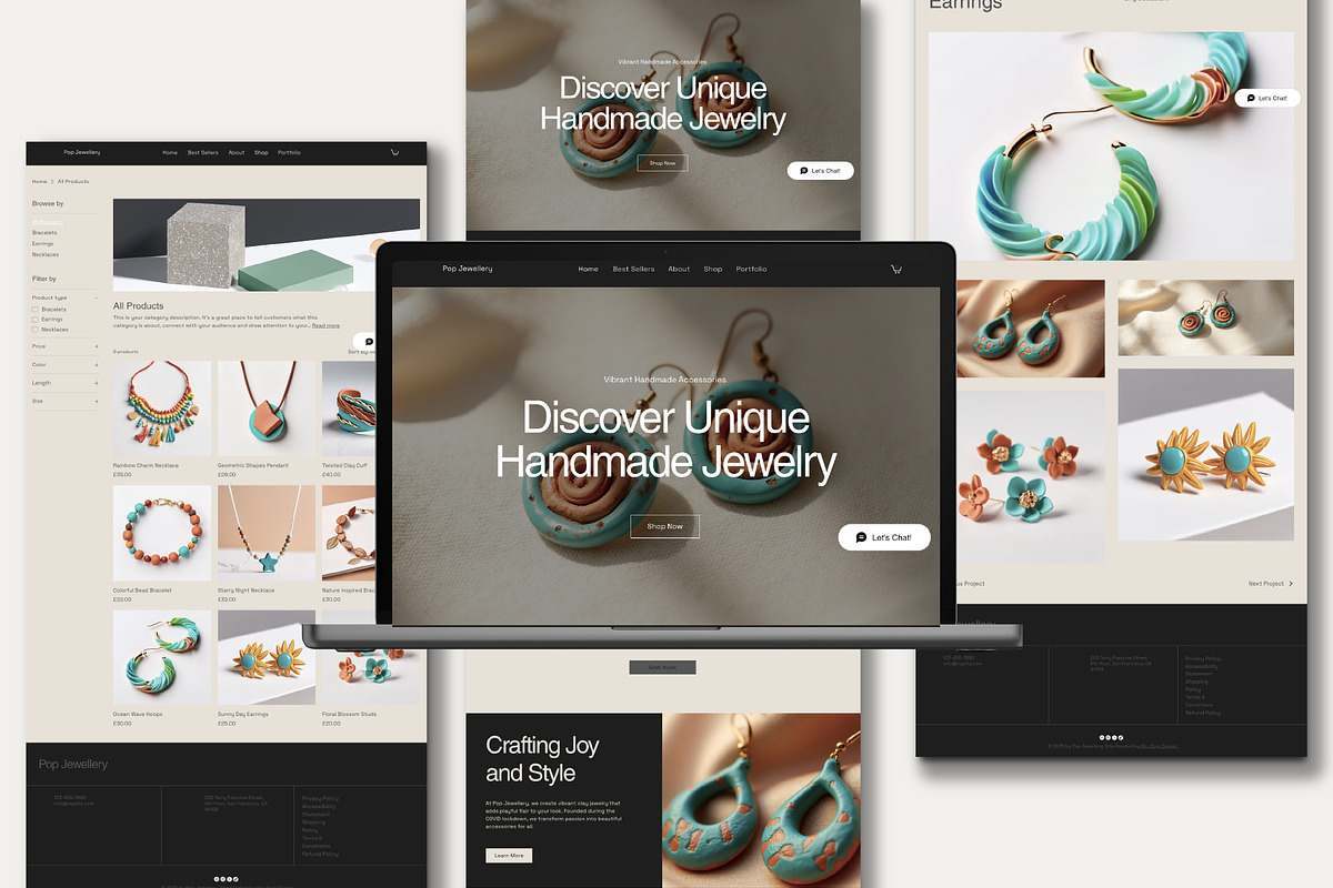 Wix Jewelry Store Website, a Wix Template by Sky Dore Design (Photo 3 of 11)