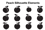 Peach Leaf Silhouette Collection, an Object Graphic by Designs_River (Thumbnail 1 of 3)