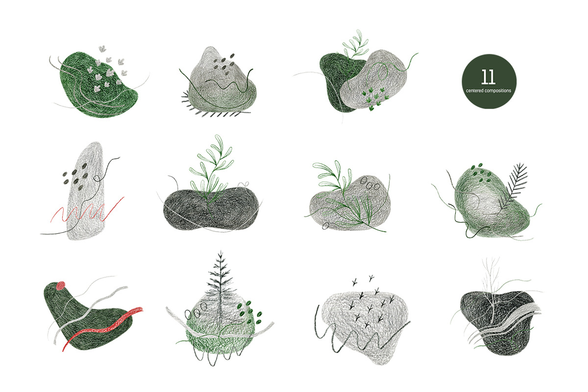 Misty Forest. Abstract collection, an Object Graphic by KatsiarynaKa (Photo 6 of 15)