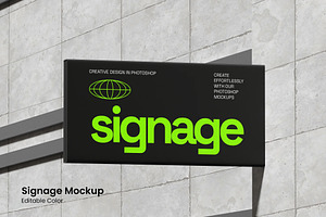 Signage Mockup, an Advertising Mockup by renderstockmarket
