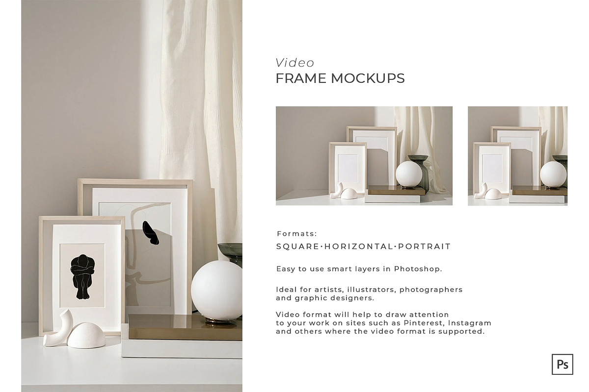 Video&Photo Frame mockups, a Print Template by Una Matison (Photo 9 of 13)