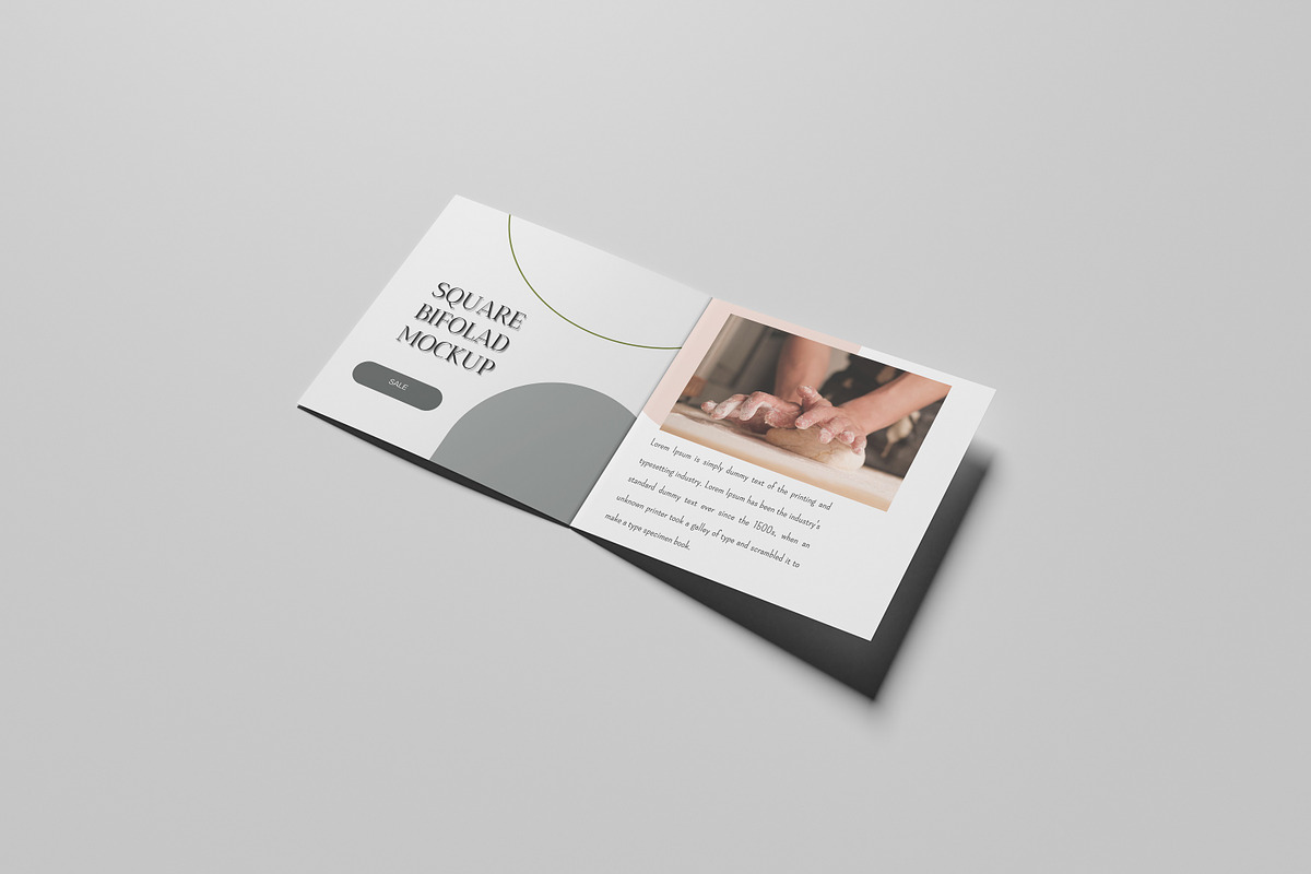 SQUARE BIFOLD MOCKUP, a Print Template by Akaimockup (Photo 4 of 8)